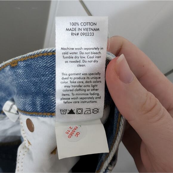 PacSun Light Blue Ripped Vintage High Waisted Denim Shorts - Picture 9 of 10